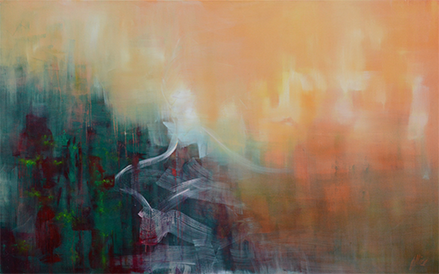 © Alice Schütte | Titel „Wind of Change“ |  Größe 140x100 cm  |  Mischtechnik auf Leinwand  |  Nr. 10-40100