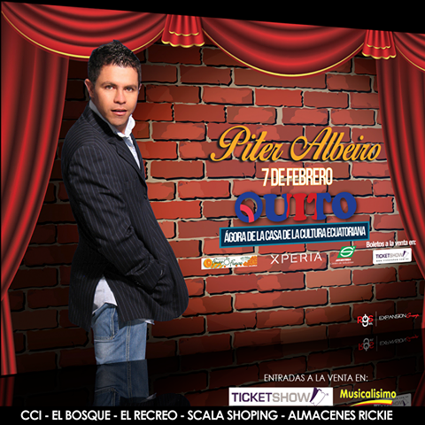 Por primera vez ‪#‎PiterAlbeiro‬ en ‪#‎Quito‬ con un show inolvidable. Si te gusta pasar un momento lleno de risas, esta es tu oportunidad para no parar de reír. ¡Los esperamos! Entradas a la venta en ‪#‎ticketshow‬ ‪#‎MUSICALISIMO‬  cci - el bosque - el 