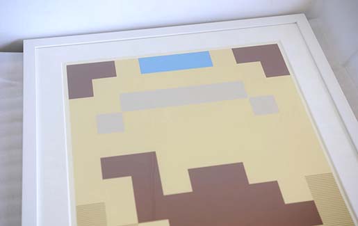 Invader(インベーダー）のシルクスクリーン作品 "CAMEL"を額装しました。