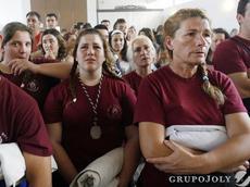 Cuadrilla de Hermanas Costaleras en el año 2011- Estación de Penitencia suspendida