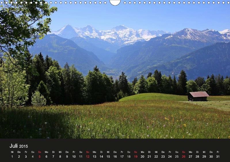 Beatenberg - Waldegg, Blick Richtung Eiger, Mönch und Jungfrau, Berner Oberland