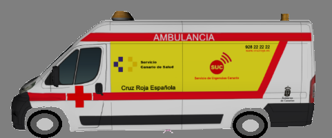Ambulancia de Cruz Roja Española, como recurso del SUC.
