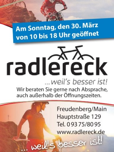 Alles rund um´s Rad am  Sonntag , den 30. März von 10.00 bis 18.00 Uhr in Freudenberg