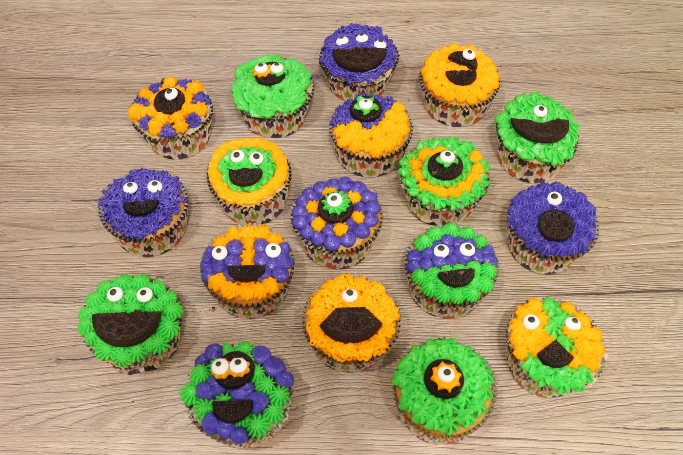 monster cupcakes