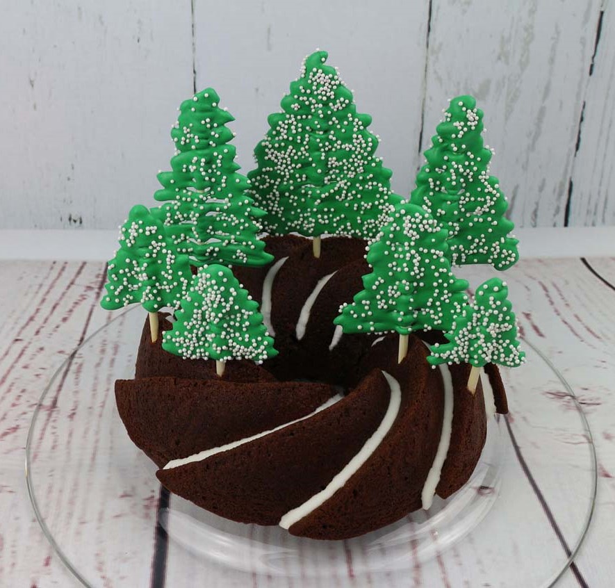 winter forest cake