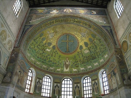クラッセ聖堂のモザイク天井