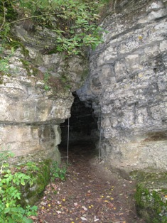 ヴェーヌスの洞窟の入り口。