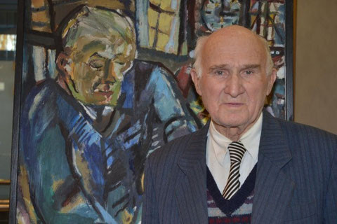Eine Hommage an den Lehrer: Albert Reck malte Alfred Mahlau, bei dem er studierte