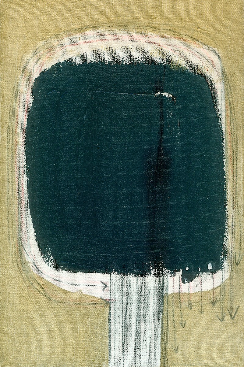 The Beautiful Healing Tree - Black, 2014, acrylic on canvas,  33 x 24 cm