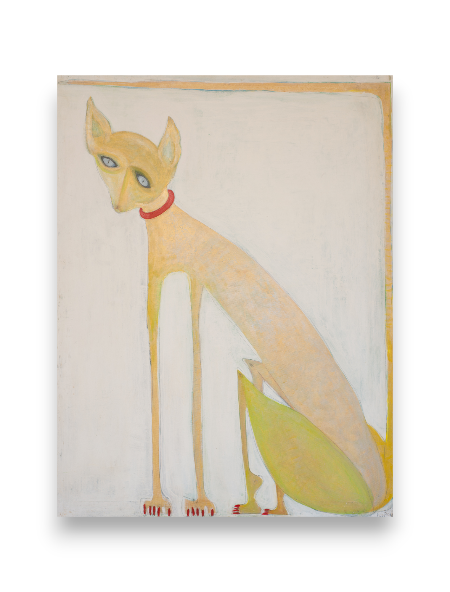 Gatto Dorato, acr. s/lienzo, 116x89 cm