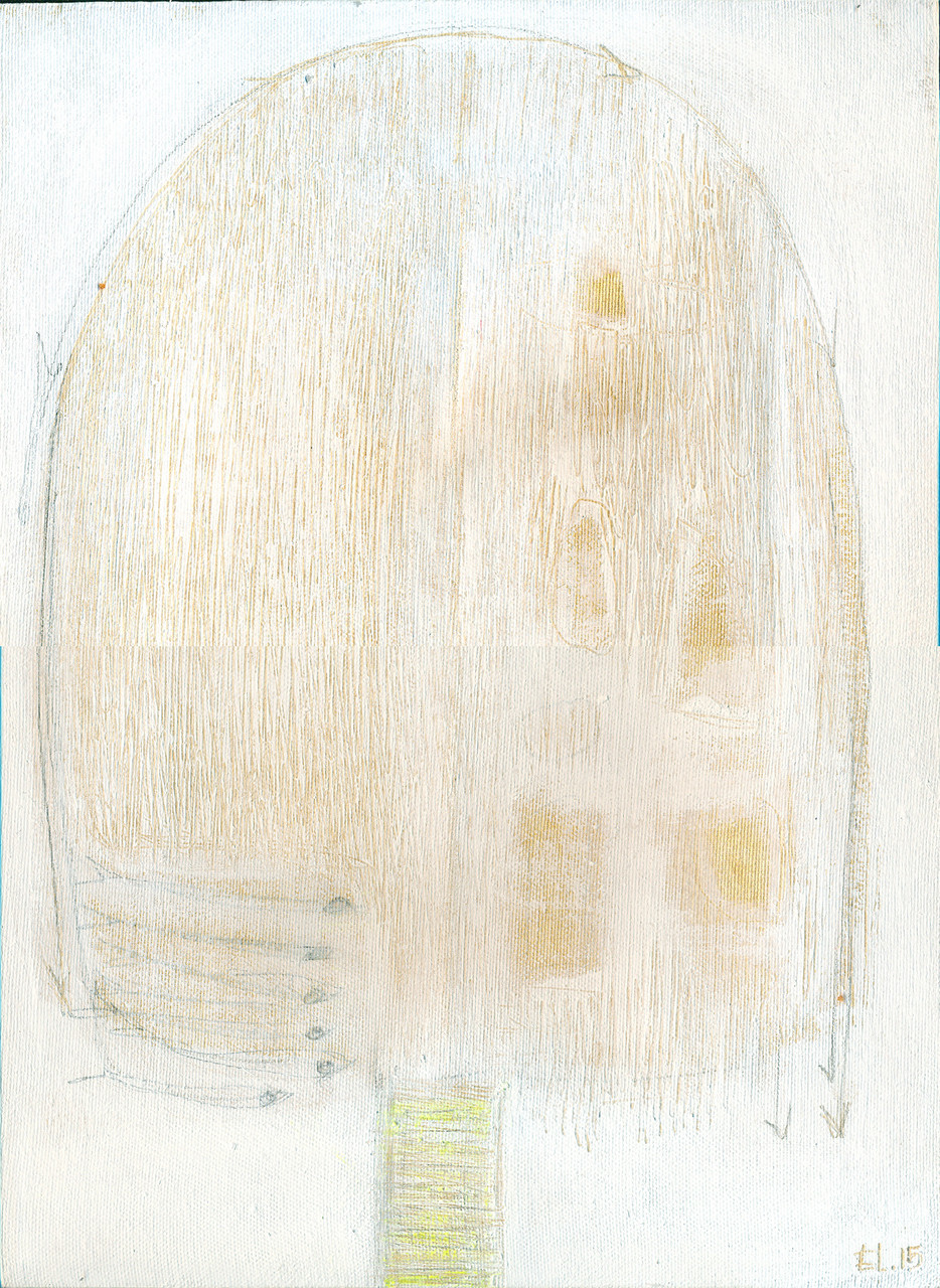The Beautiful Healing Tree + Fish & Trees, 2015, acrylic on canvas, 33 x 24 cm