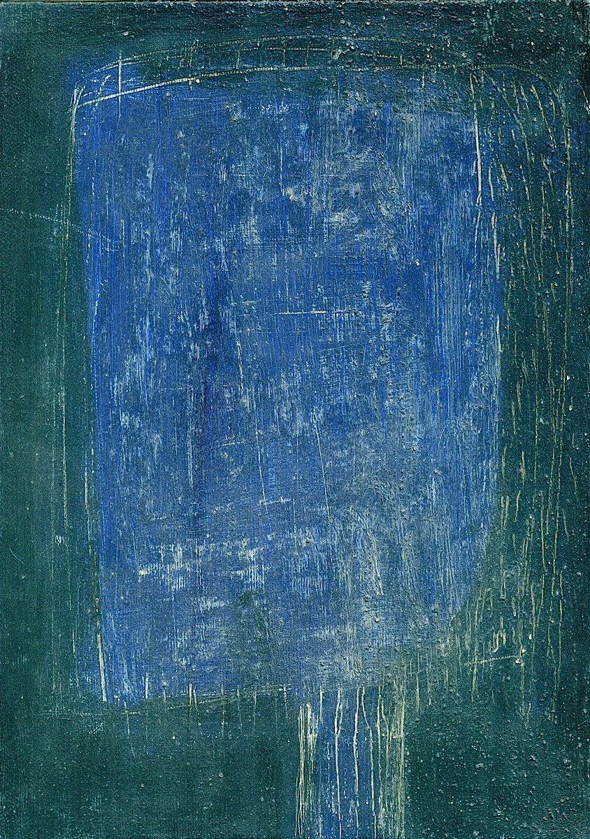 The Beautiful Healing Tree - Blu V, 2014, mixed media on canvas, 30 x 20 cm