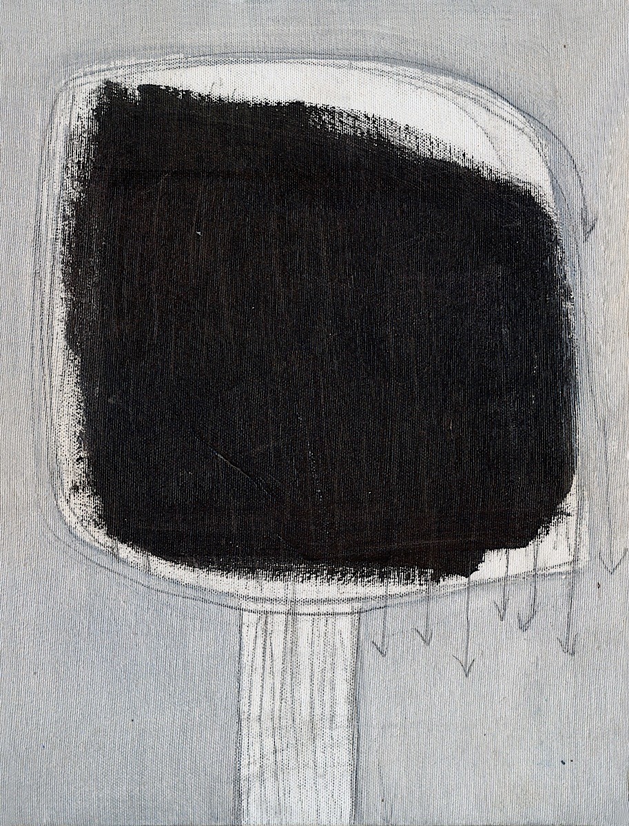 The Beautiful Healing Tree - Black, 2014, acrylic on canvas, 33 x 24 cm