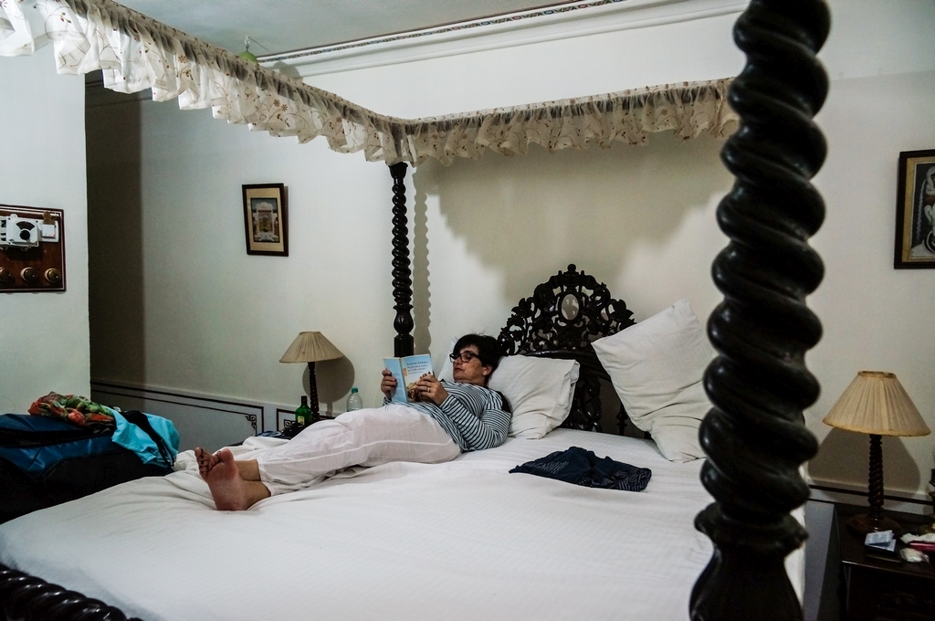 Pushkar, "Hotel Pushkar Palace", Zimmer sehr klein, der meiste Platz war im Bett