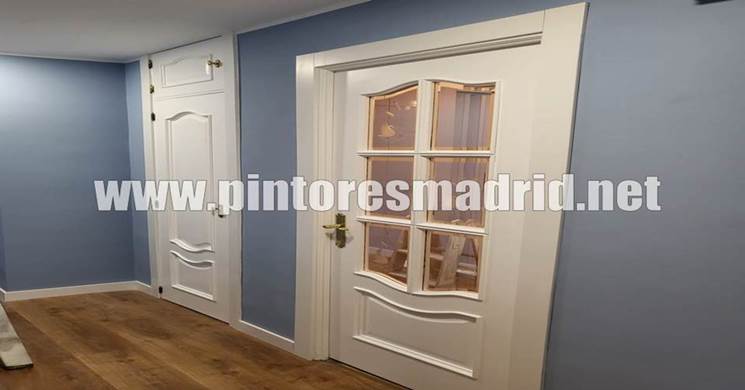 Pintor de puertas de madera