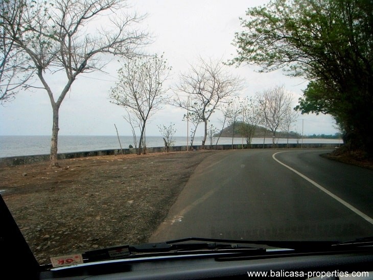 Road near the beach