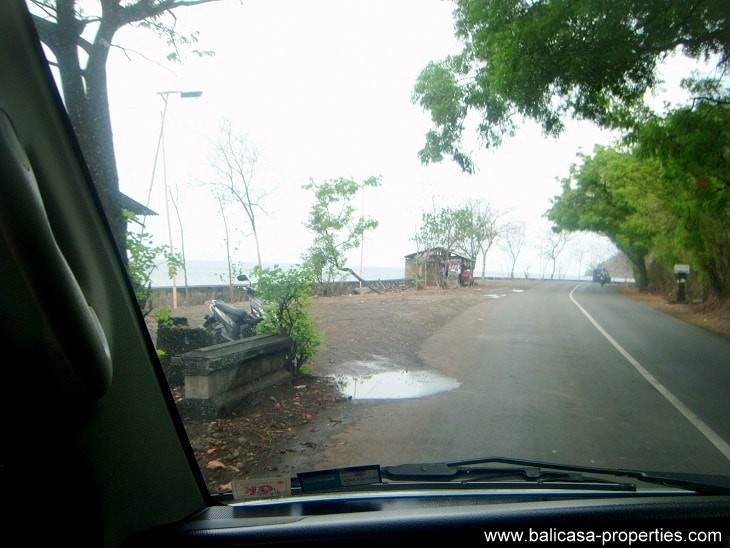 End of the land near the beach