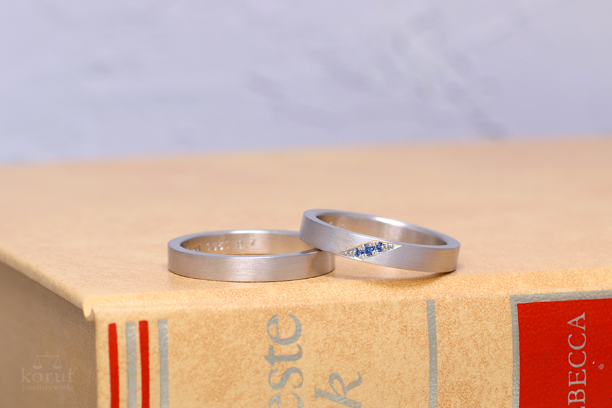 リングの内側にもデザインを