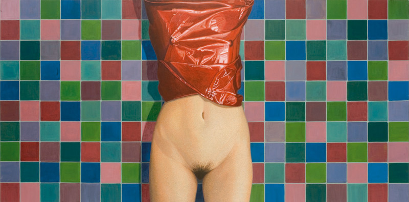 Rot verpackt | 2008 | 100 x 200 cm | Acryl auf Baumwolle