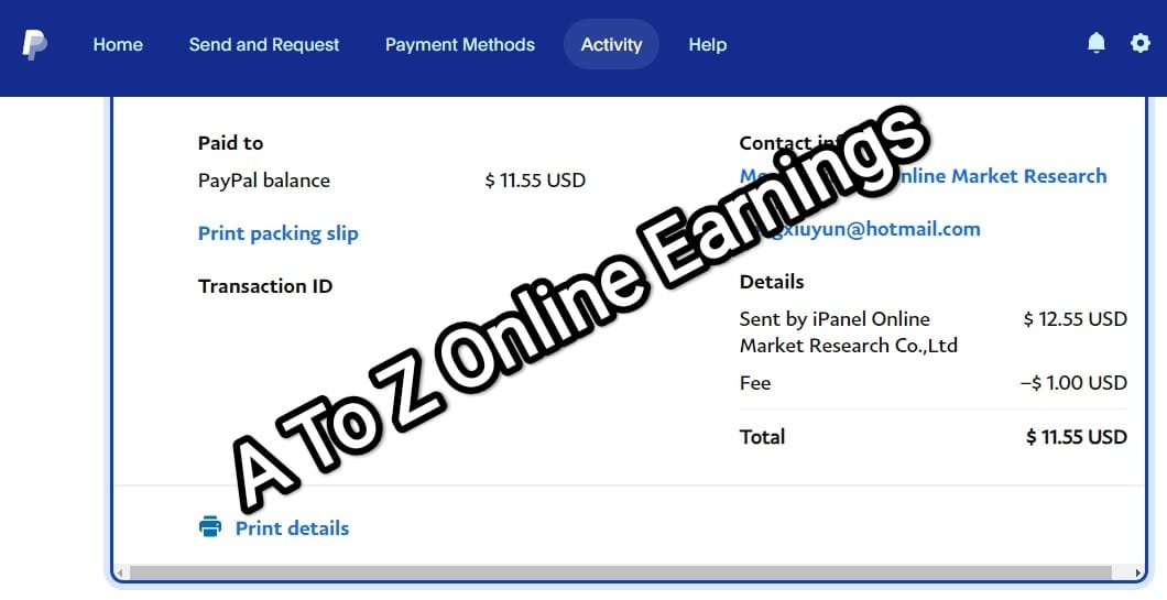 IPanelOnline Payment Proof