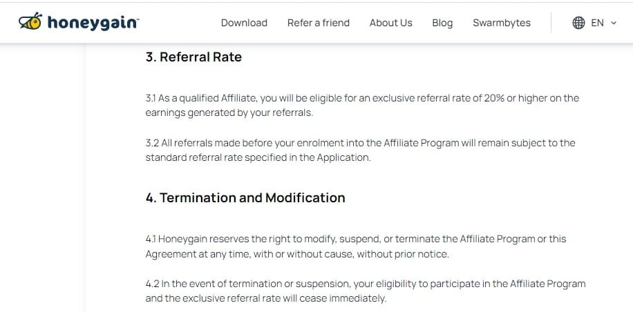 Honeygain's Affiliate Program