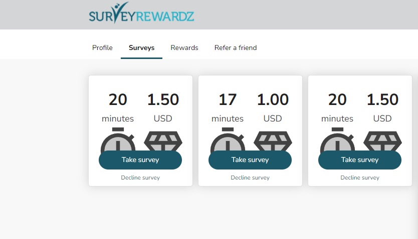 SurveyRewardz Survey Opportunities