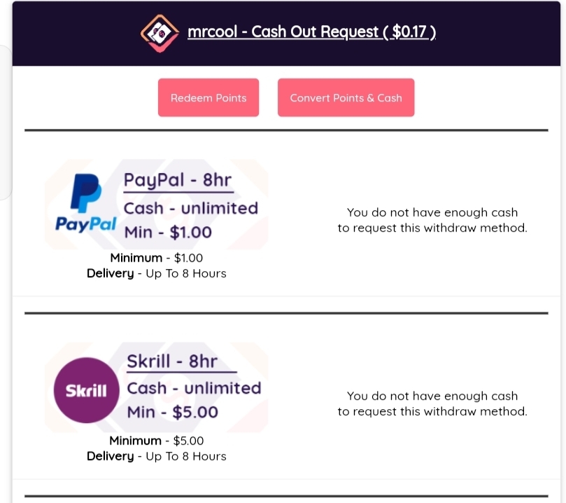 RewardingWays Payment Options 