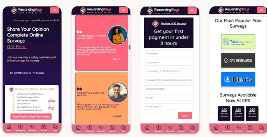 RewardingWays Mobile Application 