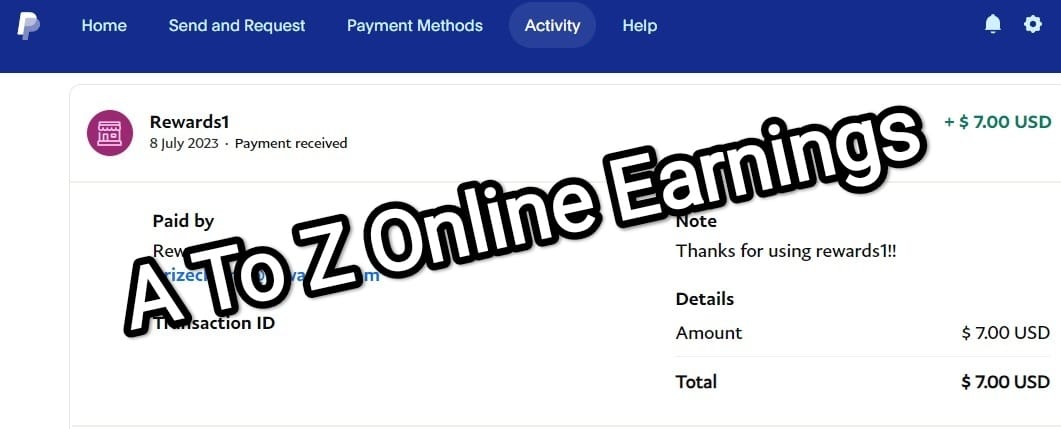 Rewards1 Payment Proof