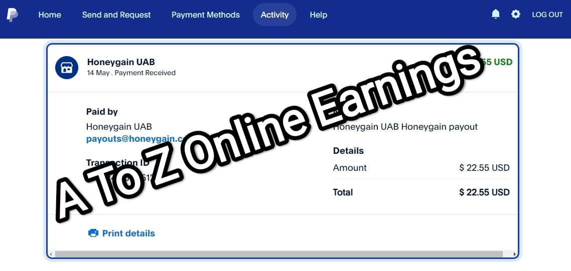 Honeygain Payment Proof