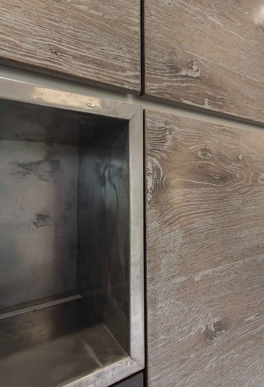 Referenz 04: Individuelle Küche mit Zink veredelt - Holzoberflächen der