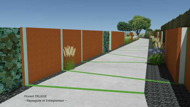 réalisation plan 2D 3D entreprise aménagement extérieur 