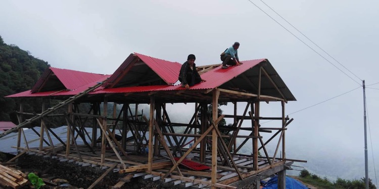 Hostel im Aufbau