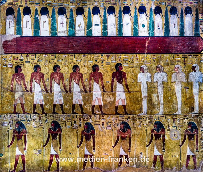Reproduktionen aus dem Grab des Vaters von Ramses II, Seti I