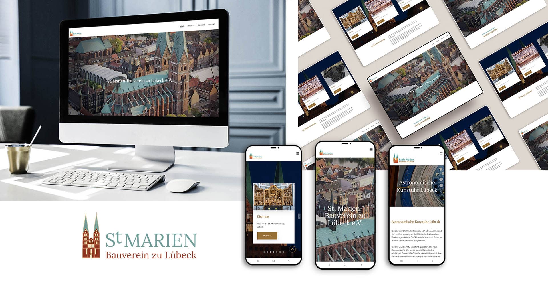 Webdesign + Logo für den St. Marien-Bauverein zu Lübeck e.V.