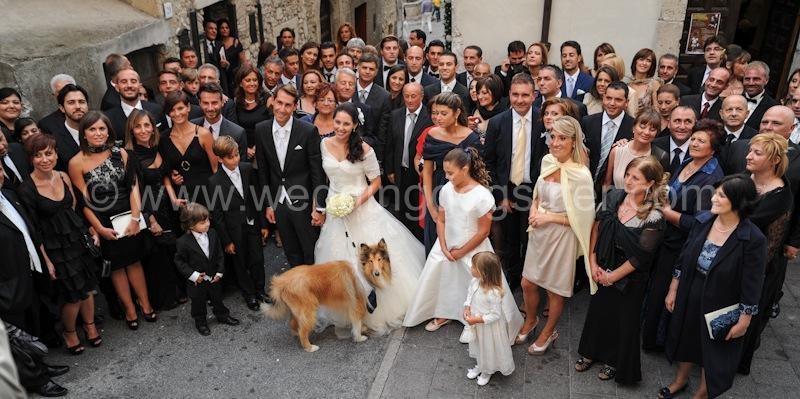 CANE AL MATRIMONIO WEDDING DOGSITTER ROMA CASTELLO ORSINI NEROLA