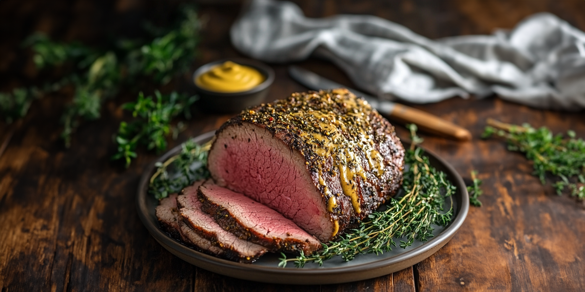 Zart und Saftig: Gábor Simons Roastbeef mit Senf-Kräuter Marinade