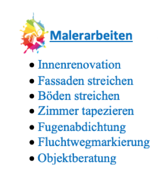 MALERGESCHÄFT, MALERARBEITEN, MALER, ZIMMER STREICHEN, WOHNUNG STREICHEN, INNENRENOVATION, FASSADENRENOVATION, TAPEZIERER, TAPEZIERARBEITEN, SCHIMMELSCHUTZ, FUGENABDICHTUNG, OFFERTE, WASSERSCHADEN, BASELLAND, AARGAU, SOLOTHURN, BASEL, SCHWEIZ.