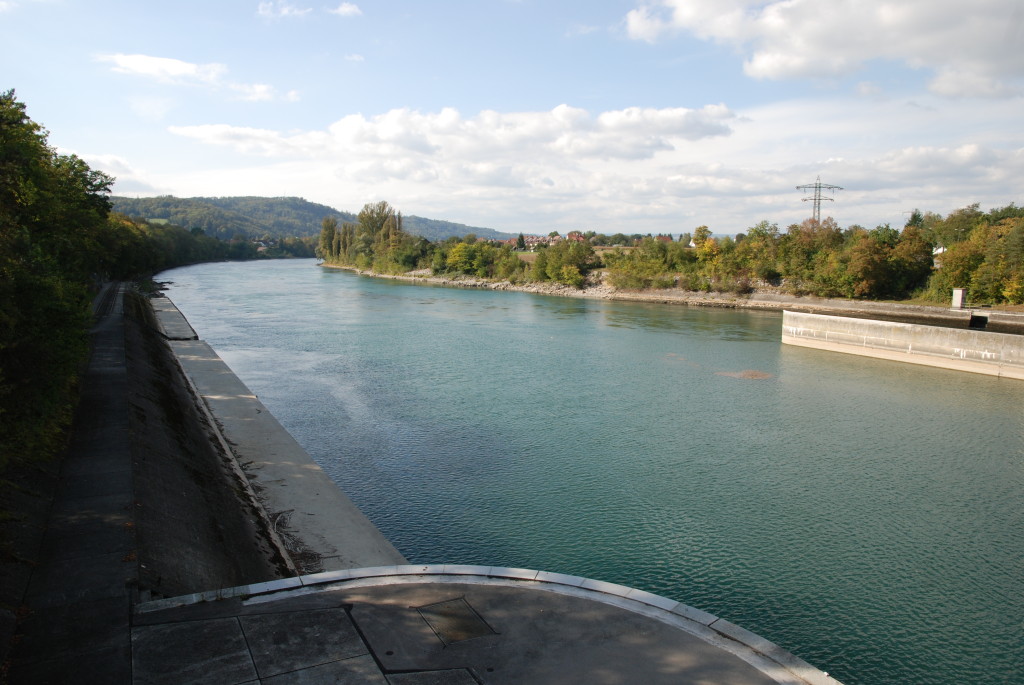 Blick vom Kraftwerk Rekingen