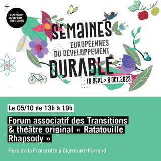 Forum associatif des Transitions", jeudi 5 octobre 2023, parc de la Fraternité à Clermont-Ferrand