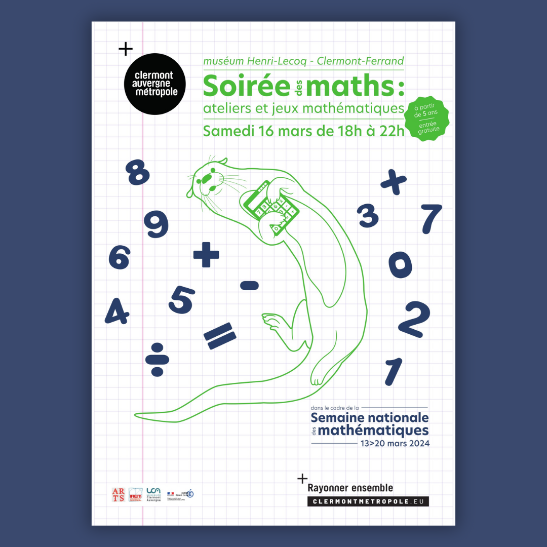 "Soirée des maths" avec le Muséum Henri-Lecoq, le samedi 16 mars à Clermont-Ferrand