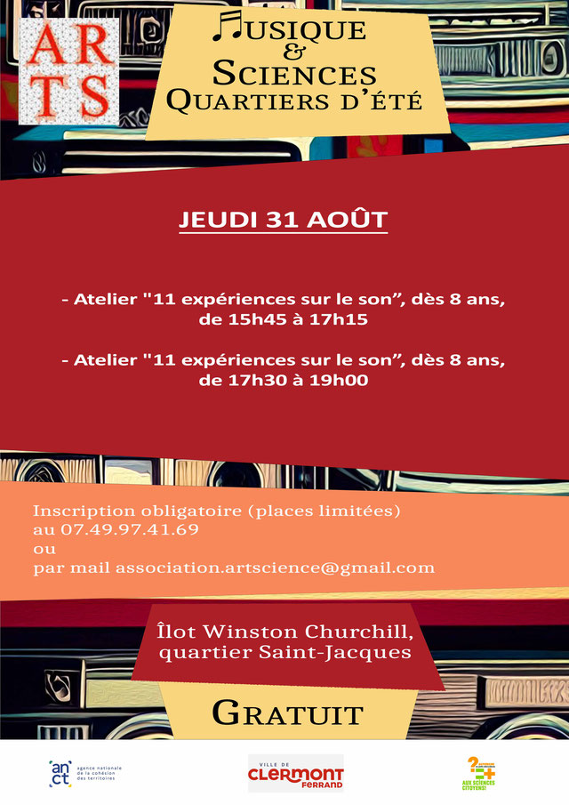 Quartiers d'été, "Musique & Sciences" - Ilot Winston Churchill, quartier Saint-Jacques à Clermont-Ferrand