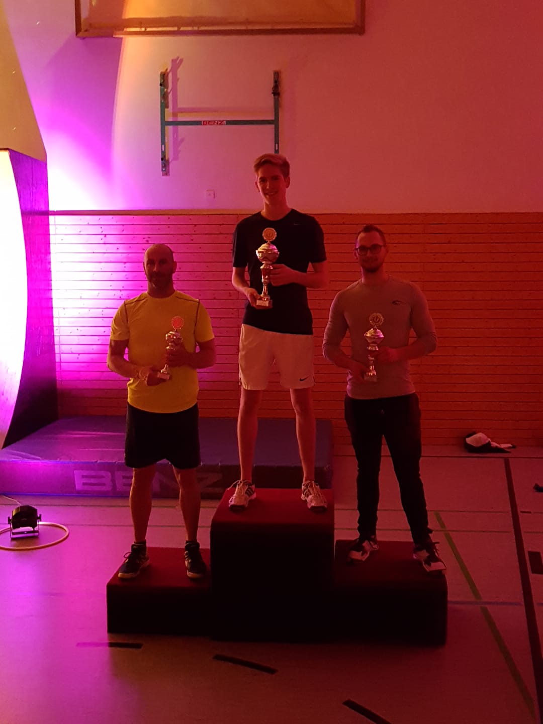 Sieger der Altersklasse Erwachsene: Andi G. (mitte), Alex K. (rechts), Marcel D. (links)