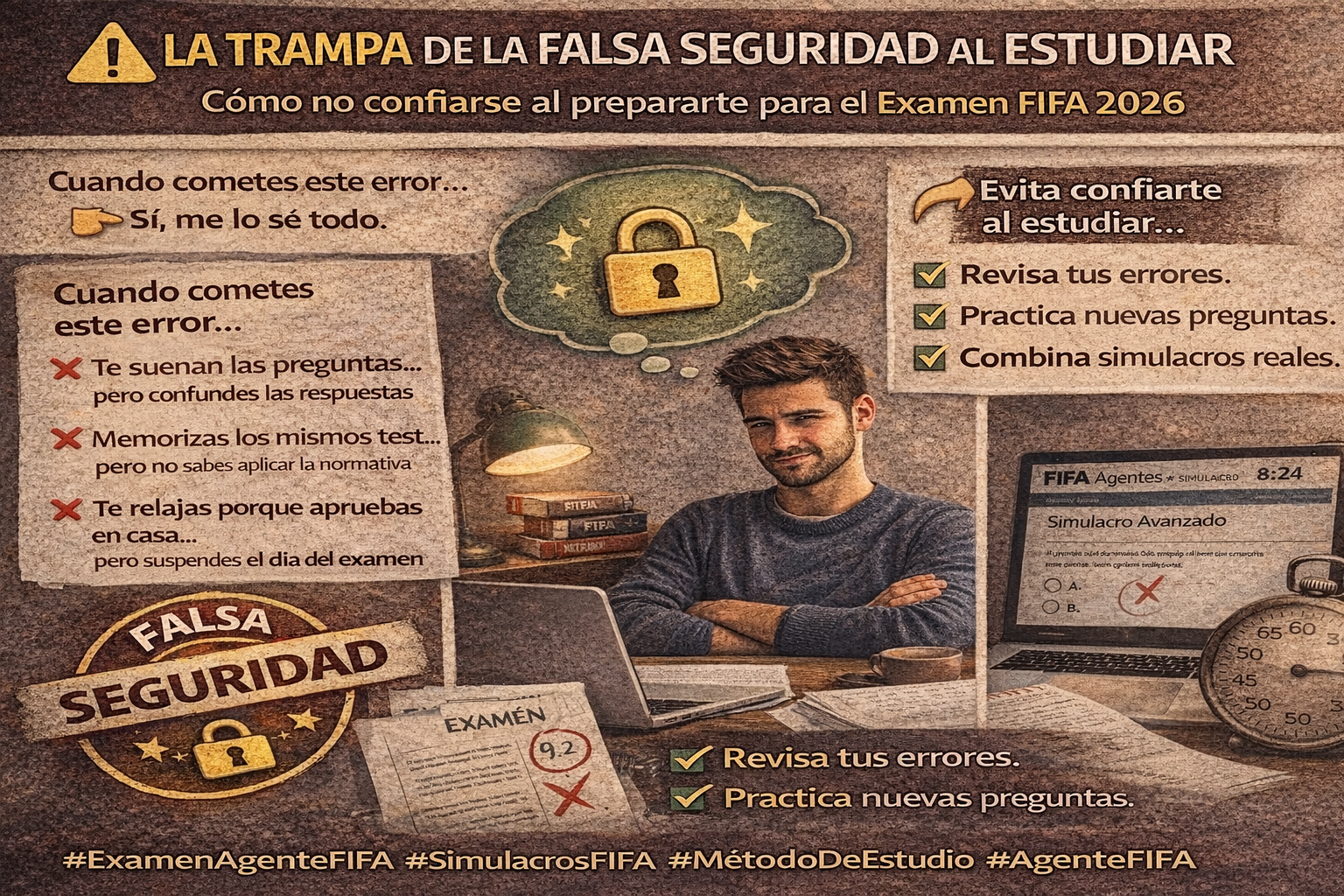 La trampa de la falsa seguridad al estudiar para el Examen de Agente FIFA 2026