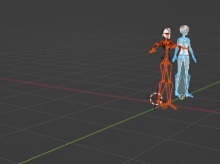 【Blender】背後からの投げ技 モーション