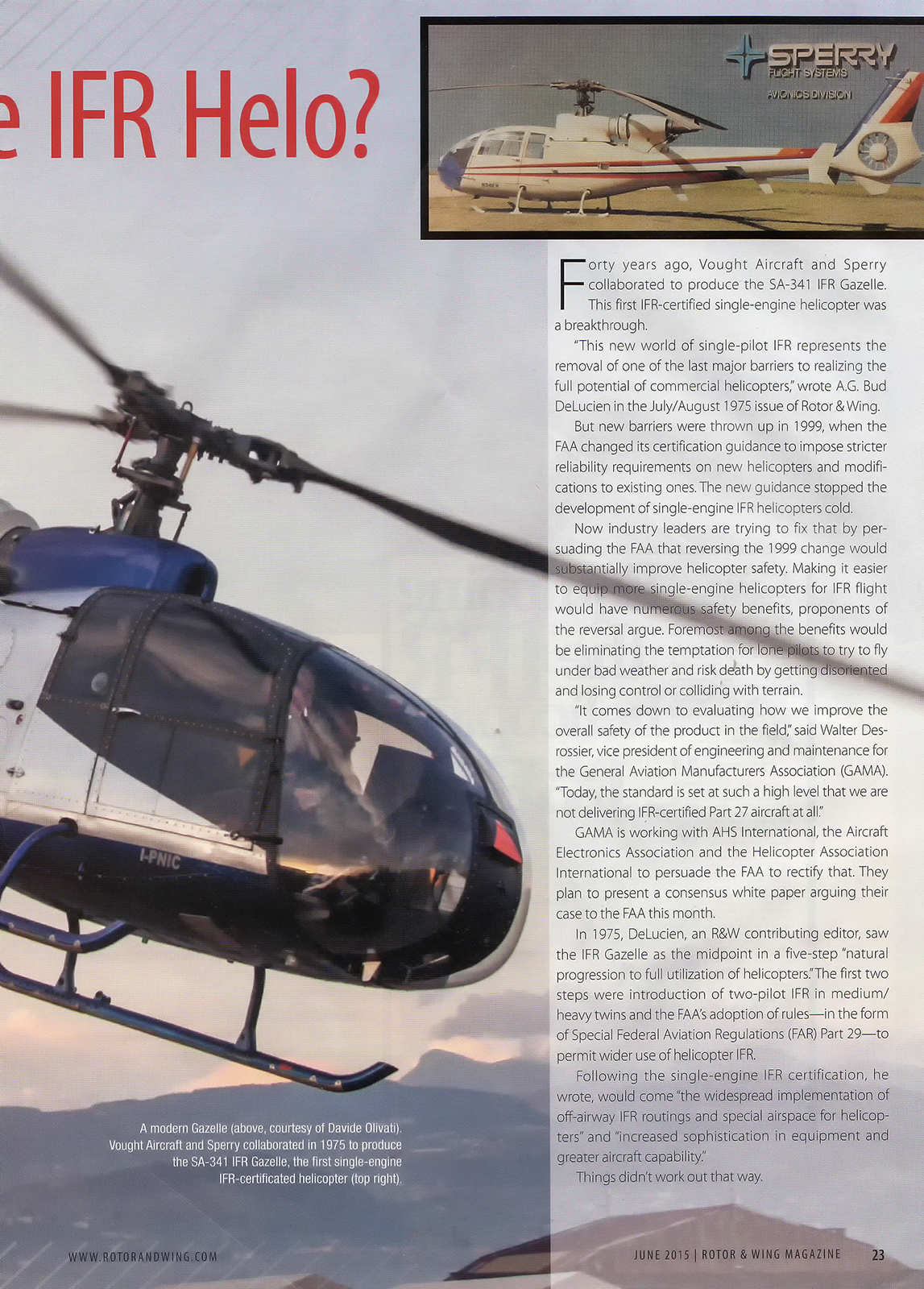 Rotor & Wing. Giugno 2015 The Aviation