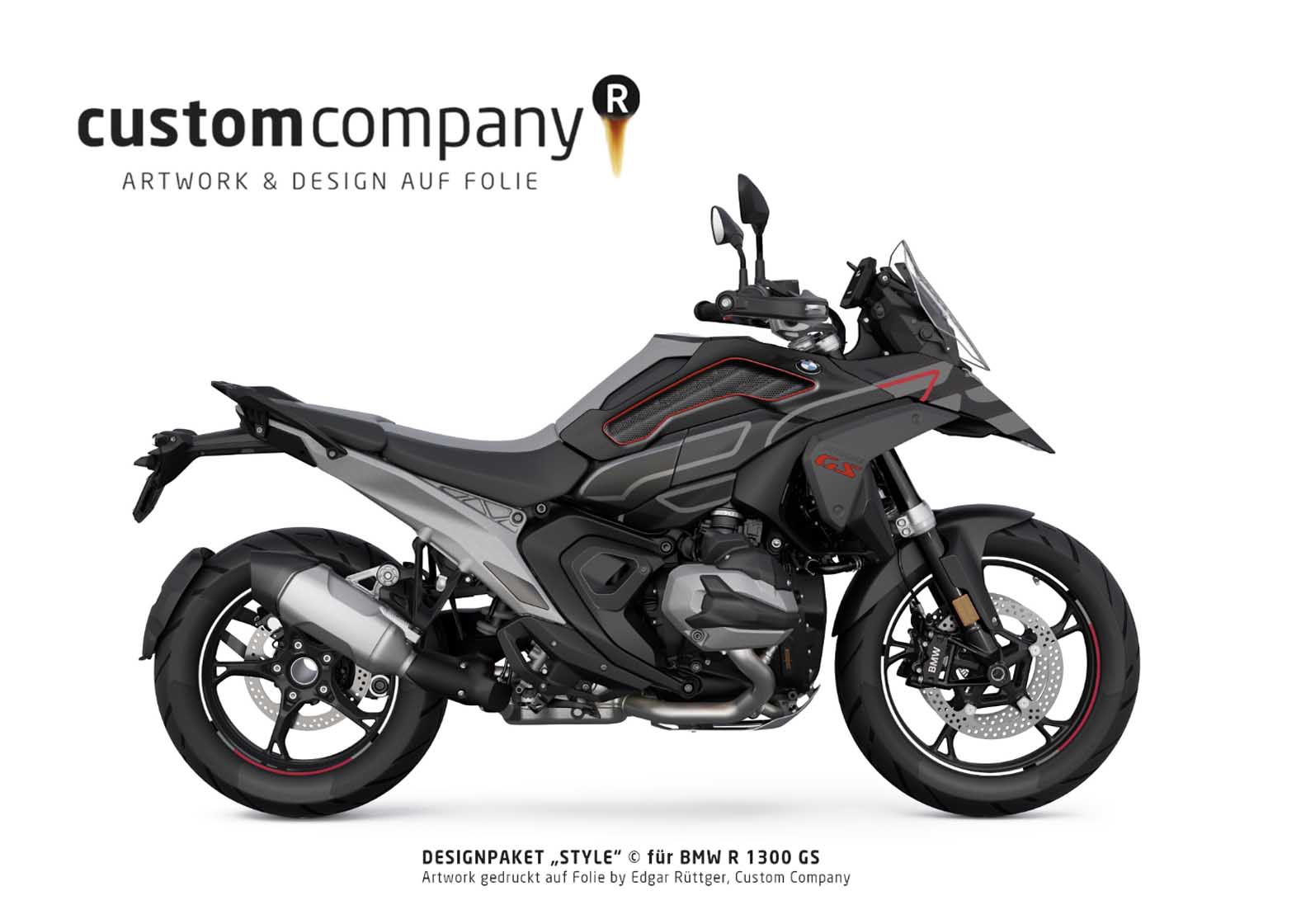 BMW R1300GS Design STYLE TB auf Folie by Custom Company inkl. Folierung 