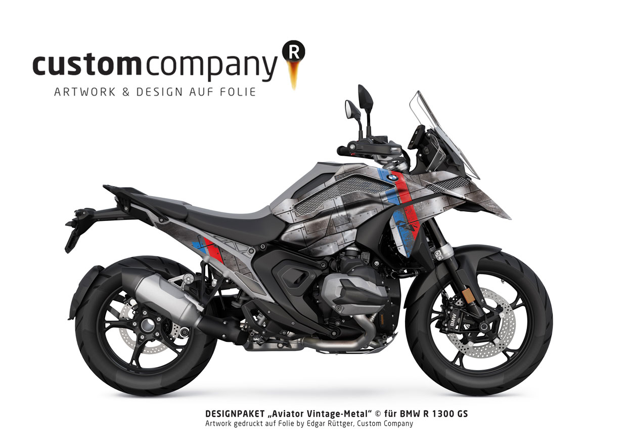 BMW R1300GS Design AVIATOR auf Folie by Custom Company inkl. Folierung