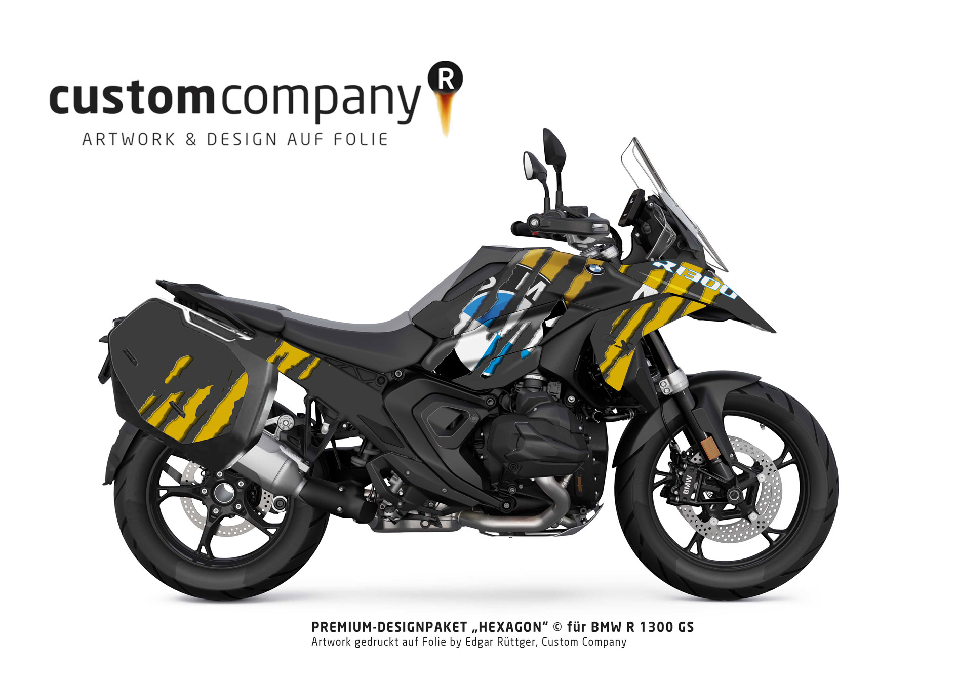 BMW R1300GS Design SCRATCH auf Folie by Custom Company inkl. Folierung