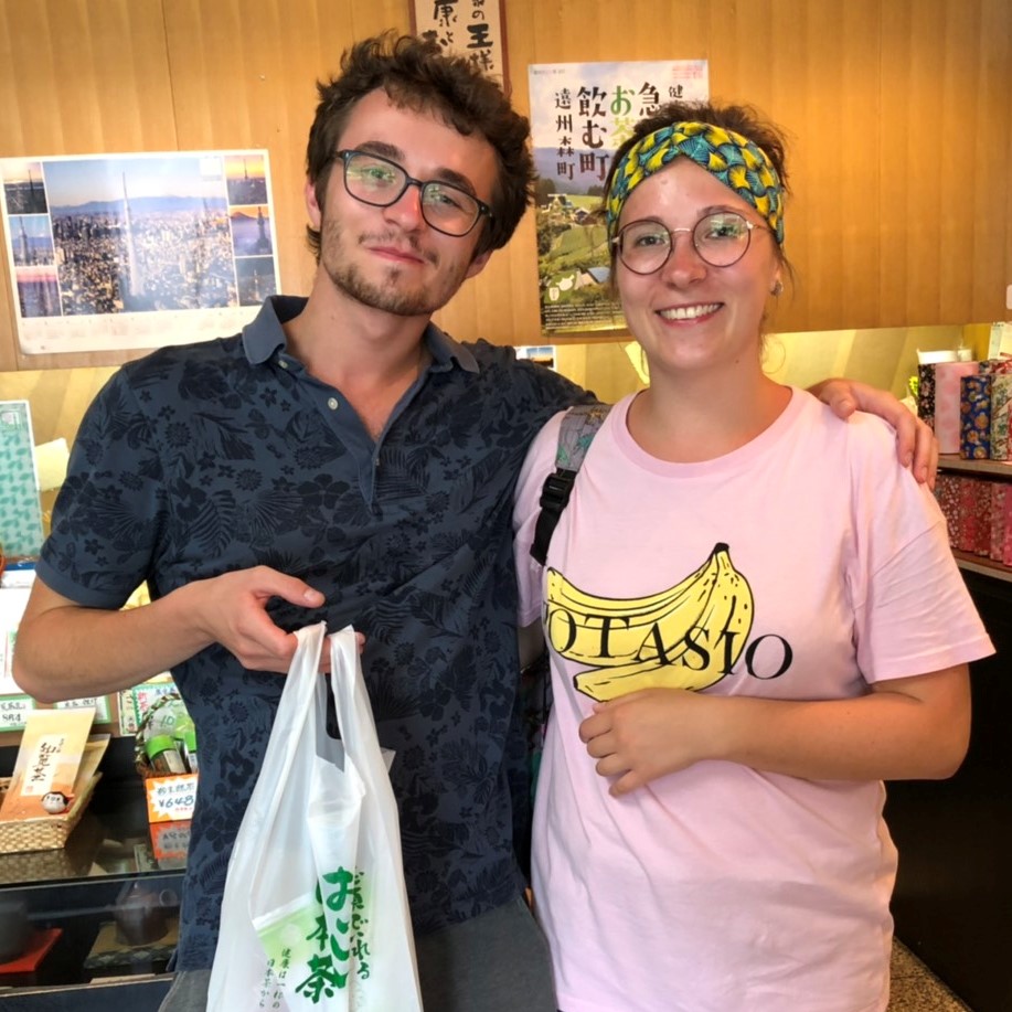 フランスからのお客様（Mr.ThibaultさんとMs.Alianeさん）